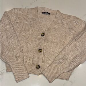 Cable Knit Cardigan Sweater